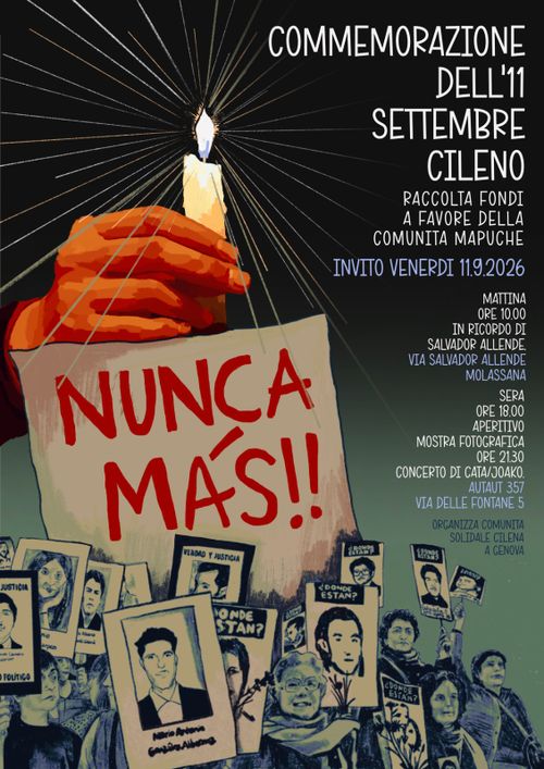NUNCA MÁS - commemorazione 11 settembre cileno