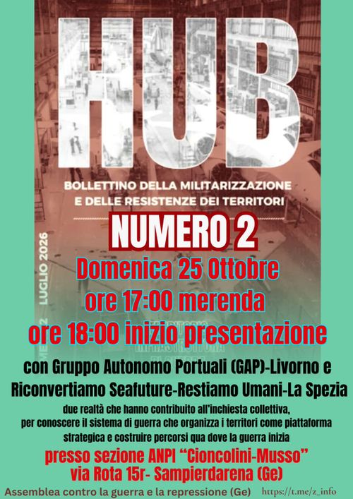 Presentazione HUB bollettino della militarizzazione