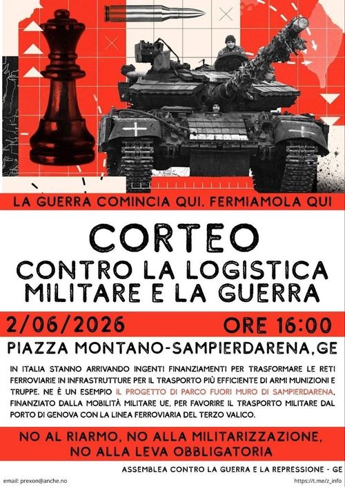 Corteo contro la logistica militare e la guerra