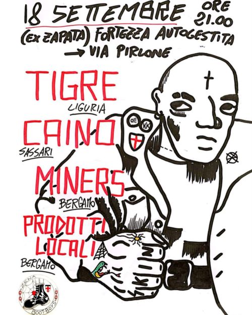 Tigre + Caino + Miners + Prodotti Locali @ Fortezza Autogestita